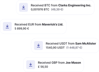 Lista de actividades que contienen pagos de clientes