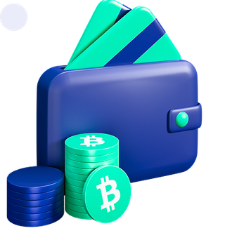 Ilustración de una cartera y monedas